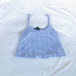 Purple lace crop top